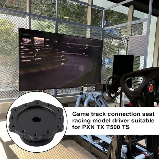Stuurwieladapter - Race-adapter Wielhouder - Race Simulator - Aluminiumlegering - 13 x 7 x 6 cm - Zilver — afbeelding 2