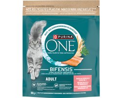 PURINA ONE Adult - Kattenbrokjes - Zalm & Volkoren Granen - 4 x 800 g