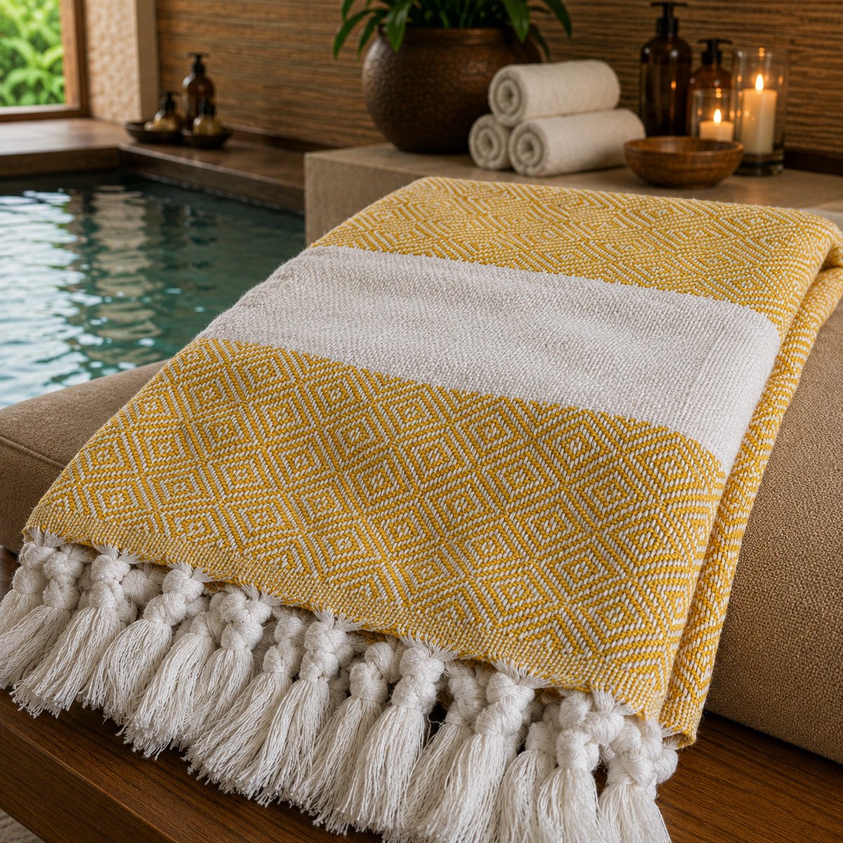 100% Natuurlijke Katoenen Elmas Peshtemal Badhanddoek Turkse Handdoek Hammam Strandlaken