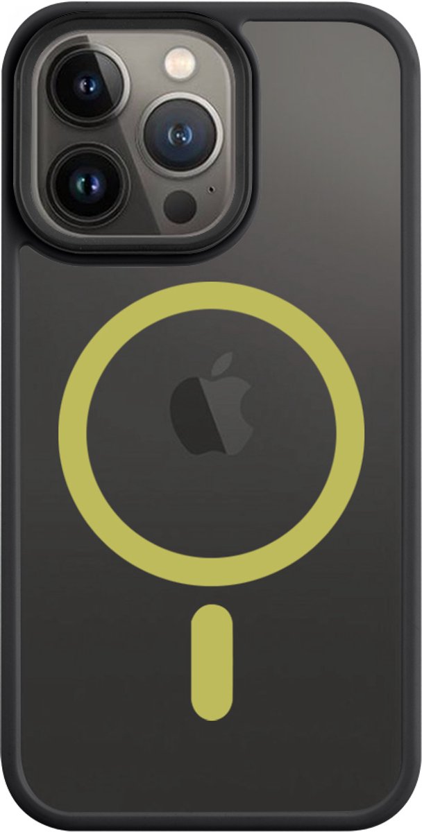 Tactical iPhone 13 Pro MagForce Hyperstealth 2.0 Cover – Hoesje met Losse Klikbare Knoppen – Black/Yellow