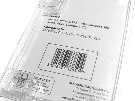 ALM 38cm metalen maaimes geschikt voor Flymo Turbo Compact en Vision 380 grasmaaier - 15" - 5118436 - FLY009 van ALM — afbeelding 5