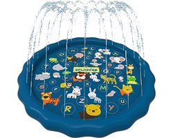 Sproeimat splash pad met alfabet 100 cm