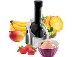 IJsmachine, geschikt voor het maken van desserts en fruitijs, bevroren yoghurt/fruitsmoothies, eenvoudig te bedienen, apparaat voor bevroren desserts.