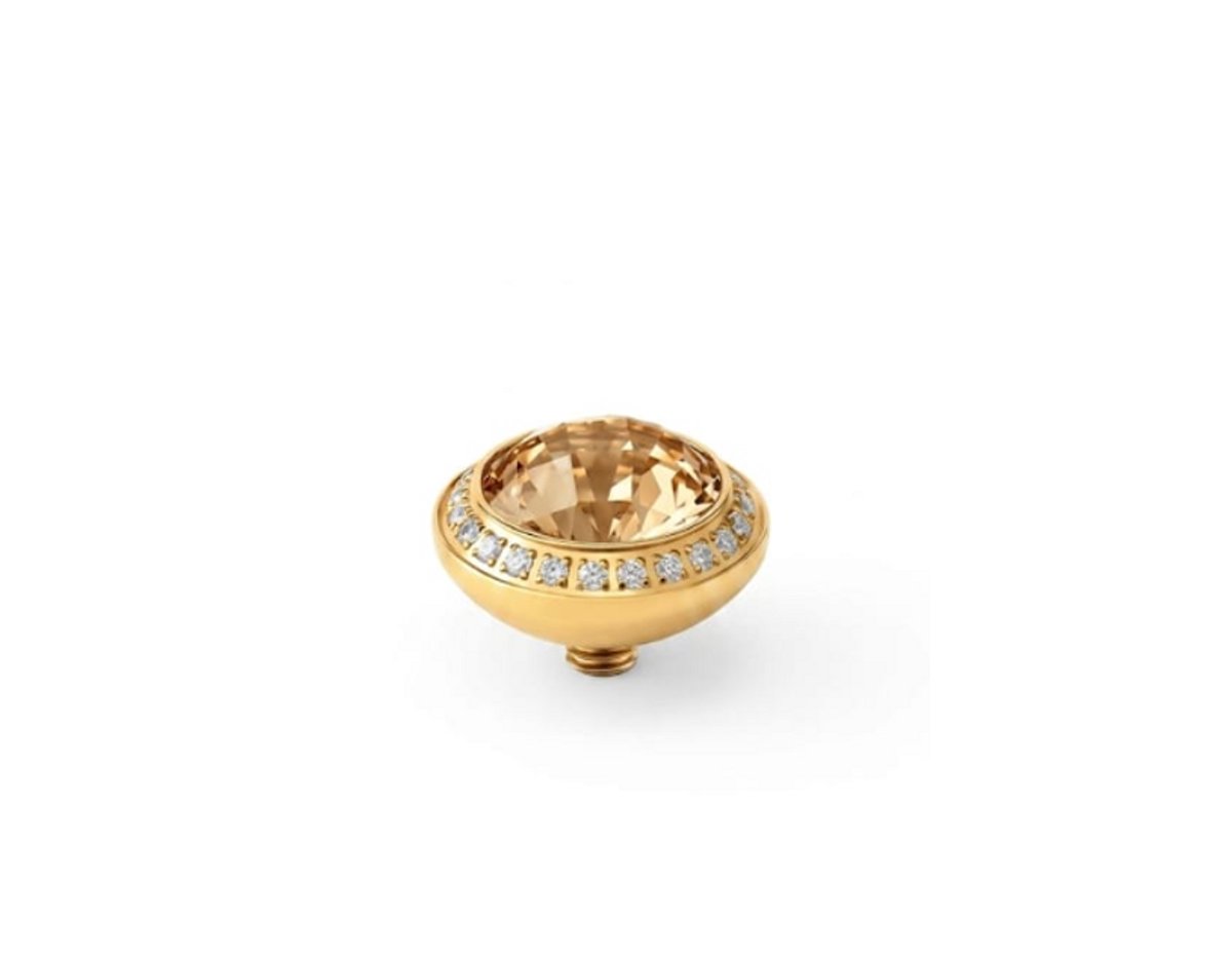 Melano Twisted Lush CZ Steentje Champagne Goud