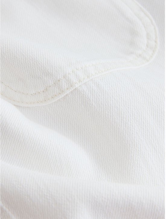 Next - Dames - Cropped lichtgewicht petite jeans met opgestikte zak - Wit