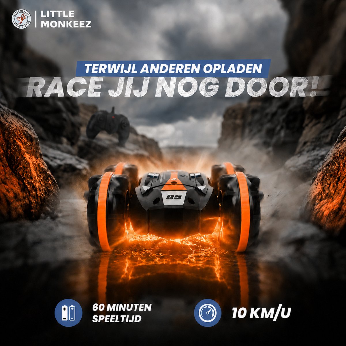 NueNext RC Auto - Bestuurbare Auto - Race Afstandsbestuurbare Auto op Afstandsbediening - Waterdicht - 2x Accu — afbeelding 9