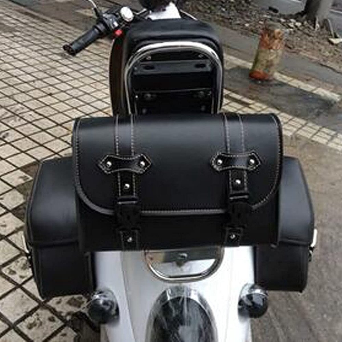 Cosensi- Zadeltas Weerbestendig - Zadeltas Motor - Gereedschapstas - Opbergtas - 27,5 x 10,5 x 19 cm - Inclusief Bevestigingsriemen - Motorfietstas