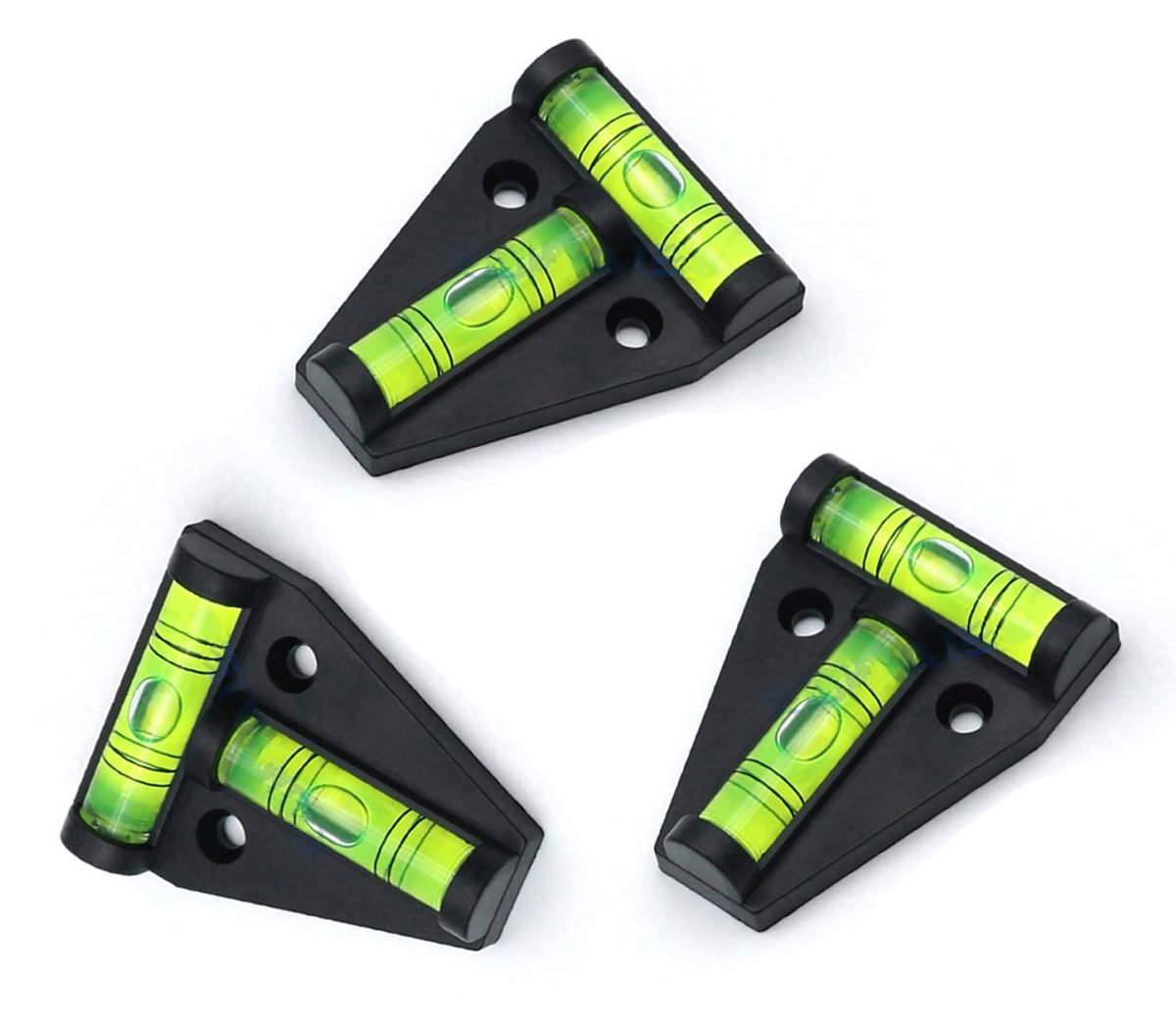 Dailygoods- Waterpas Mini - 3 Stuks - Nauwkeurige 2-Weg Nivellering - Magnetische Waterpas - Lichtgewicht - PMMA/ABS Materiaal - Nivelleerinstrument