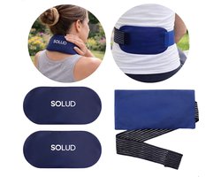 Solud® icepack - Set van 2 Gelpacks met Zachte Hoes - Coldpack - Coolpack - Ijspack - Icepack knie - Gelpack