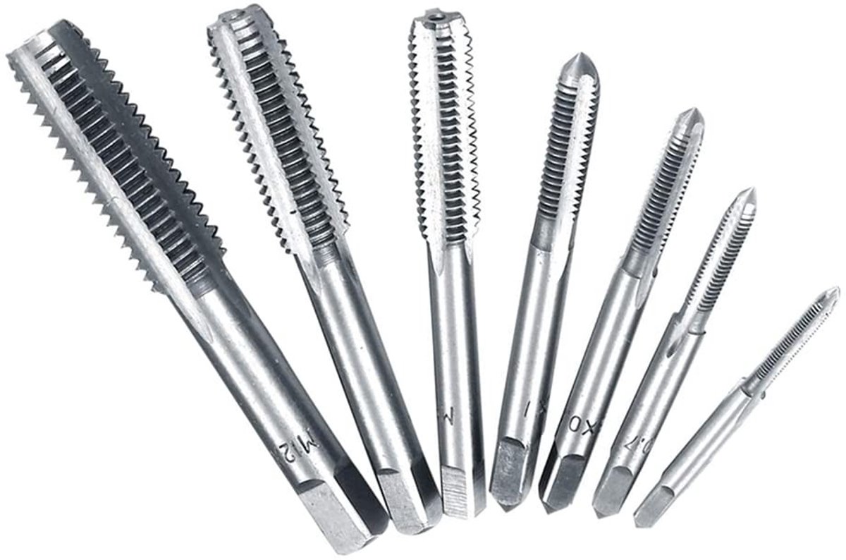 Dailygoods- Schroefdraad Reparatieset 7 Stuks - Schroefdraad Tap Set - Schroefdraad Borgmiddel - Schroefdraadinzetstukken - Schroefdraadmeter - Hoogwaardige Stalen Gereedschappen - Draadfrees