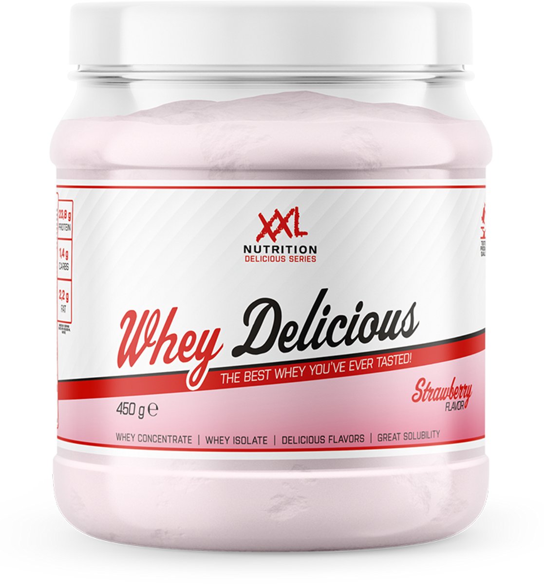 Bol.com XXL Nutrition - Whey Delicious - 80% Eiwit - Aardbei - Wei Eiwitpoeder met BCAA & Glutamine, Proteine Poeder, Eiwit shak... aanbieding