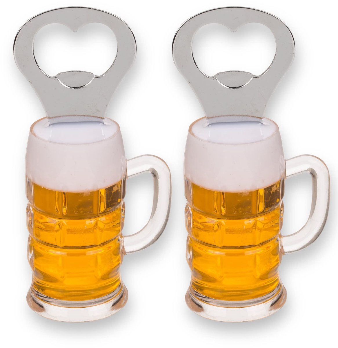 Dailygoods- Flesopener Set van 2 - Magnetische Flesopener - Koelkastmagneet - Huishoudelijke Bar - Cadeau voor Bierliefhebbers - Origineel Cadeau-idee - Bieropener