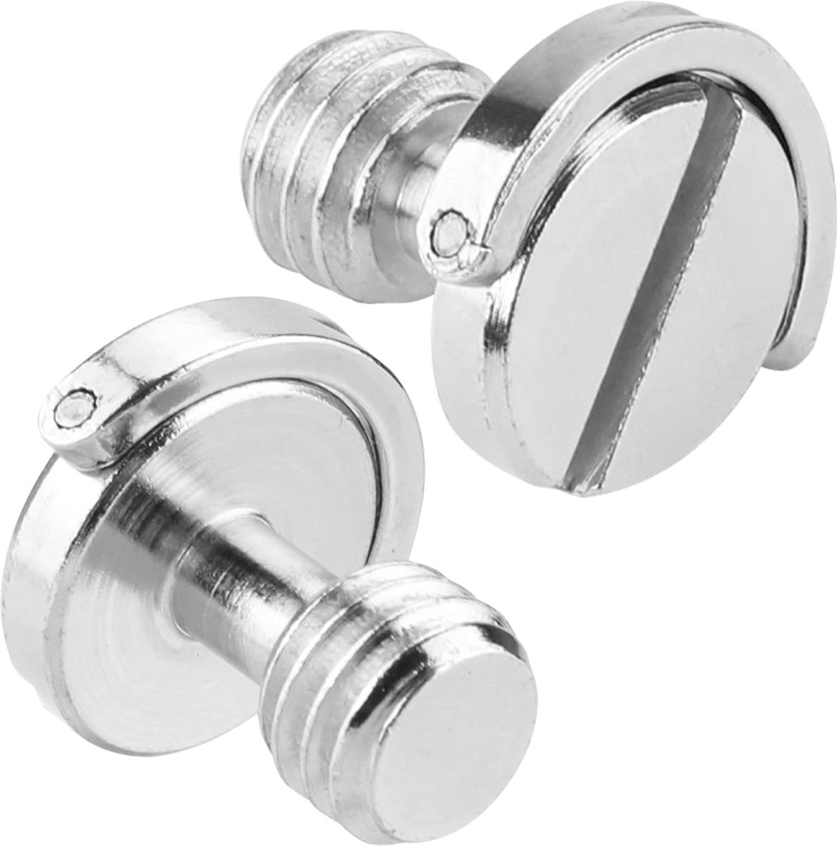 Camera Schroef - QR Plaat Schroef - Camera Bevestiging - Met D-ring - 2 Stuks - Metaal
