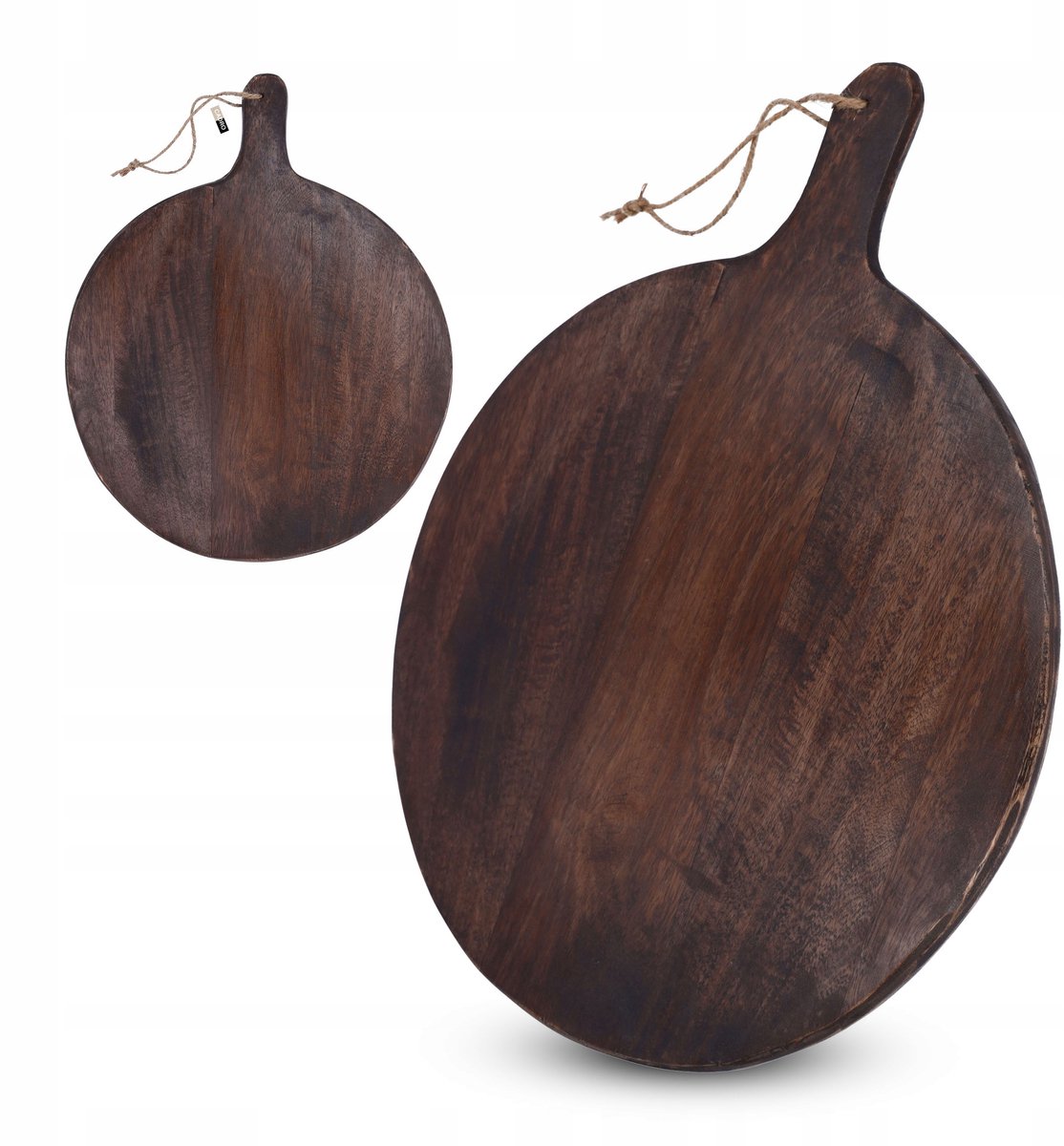 Houten Serveerplank Rond 39,5 cm met Handvat - Mango Hout