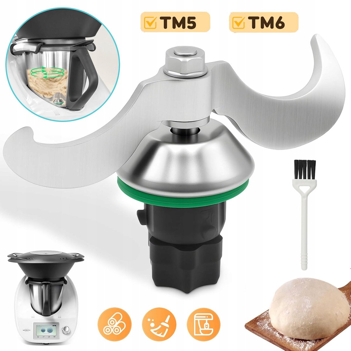 Vervangingsonderdelen Voor Het Thermomix-Mes - Vervangende Accessoires Voor Het Mengmes - Geschikt Voor Thermomix TM6 TM5 - Compatibel Met De Vorwerk Thermomix TM5 TM6 Keukenmachine