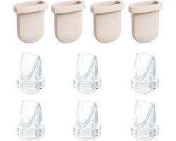 6 eendenbekventielen en 4 siliconen membranen-voor eufy S1 Pro/S1/E10/E20-borstkolf – vervangende onderdelen voor Lansinoh Discreet Duo/NCVI/NICEGREEN/Nuliie/Zooawa S32-borstkolven
