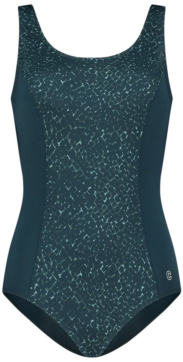 Ten Cate badpak soft cup princess line snake petrol voor Dames | Maat 48