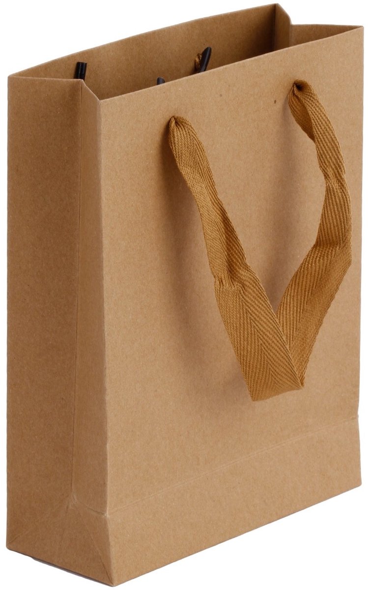 JHUBERS- Papieren Zakken Extra Verdikt - Cadeautasjes - Cadeauzakjes Papier - Papieren Draagtassen - Wijnzakken - 10 Stuks 11 x 9 x 35 cm