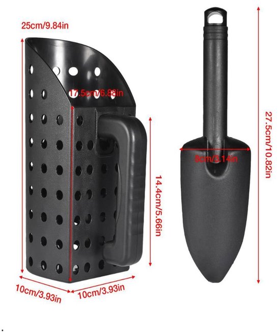 JHUBERS- Zandschepset Draagbaar - Zandschep/Schep - Lichtgewicht - ABS-kunststof - Ergonomisch - Perfect voor Metaaldetectie van Jhubers — afbeelding 5