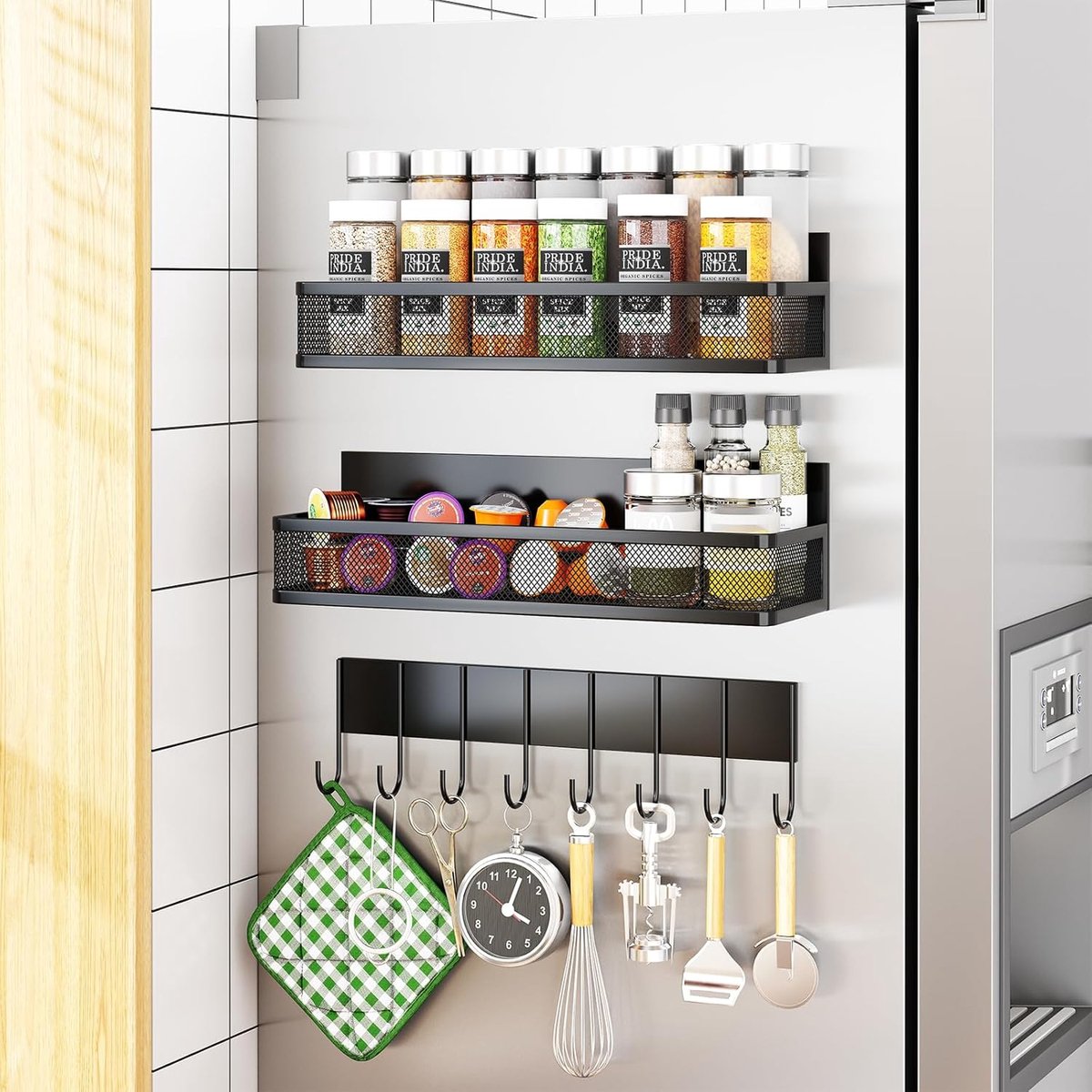 Magnetische keukenorganizer met haken - Keuken en badkamer