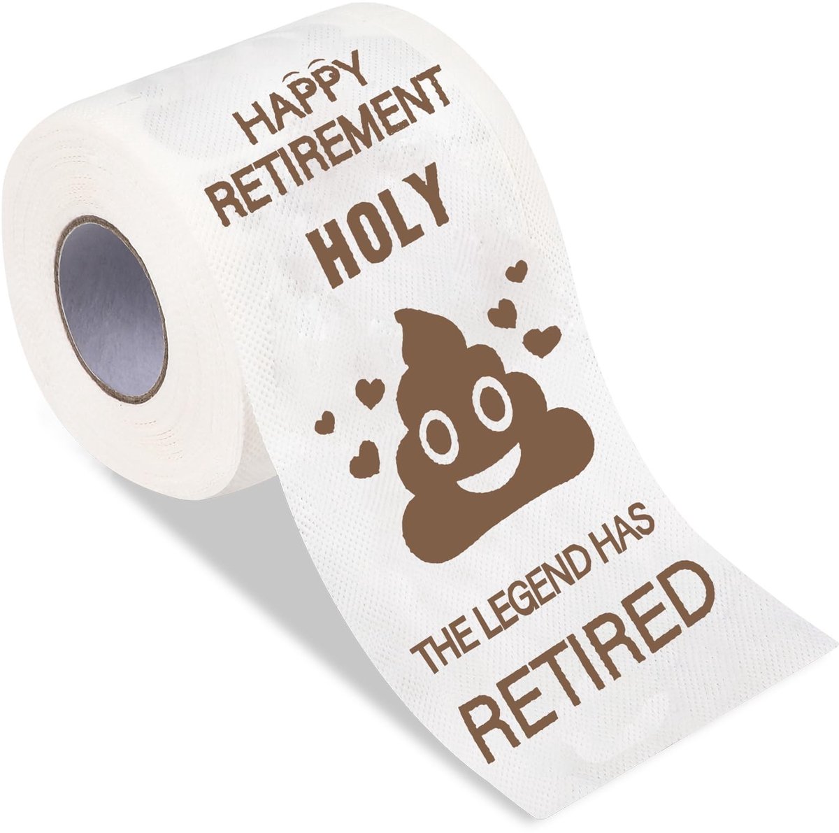 JHUBERS- Toiletpapier 3 laags - Grappige Pensioen Gag Geschenken - Cadeau voor Mannen/Vrouwen - 160 Vellen - 10 x 10 cm - Bedrukt met "HAPPY PENSIOEN - Grappig Toiletpapier