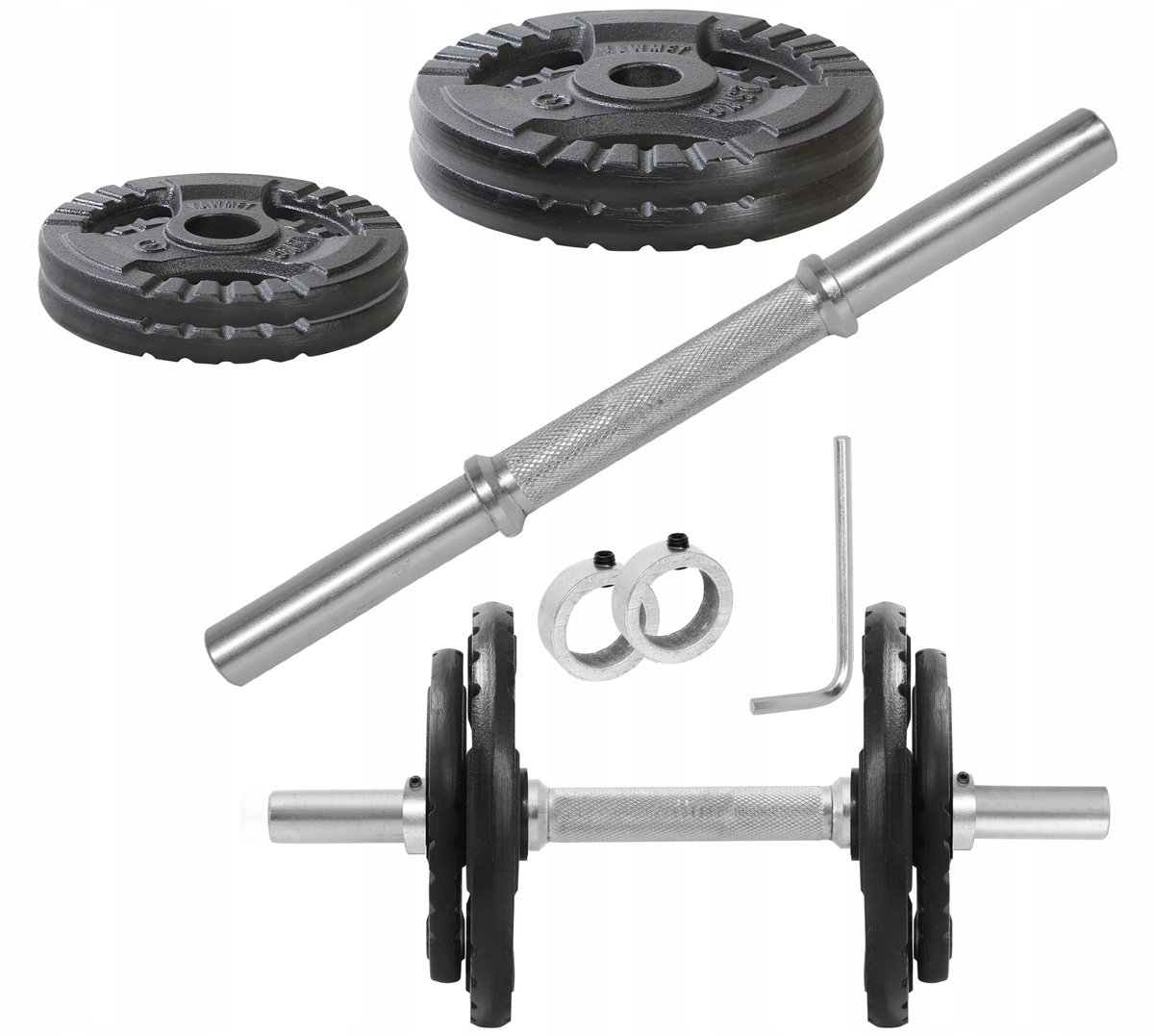 Kawmet Verstelbare Gietijzeren Halter 10kg - Krachttraining