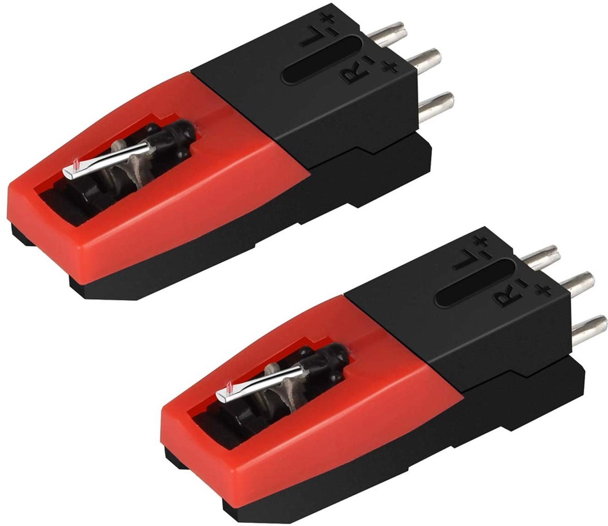 JHUBERS - Platenspeler - USB Platenspeler - Vervangende naald - Rood - Vinyl Platenspeler - Geschikt voor muziekliefhebbers - 2 stuks