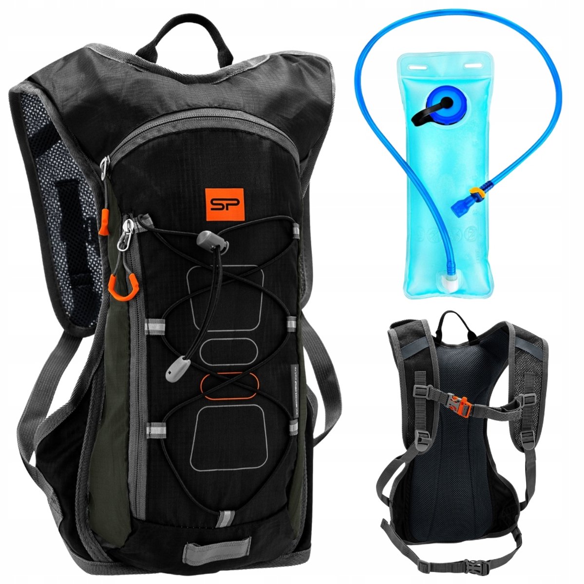 Spokey FUJI 5L fietsrugzak met 1,5 liter waterzak - reflecterend