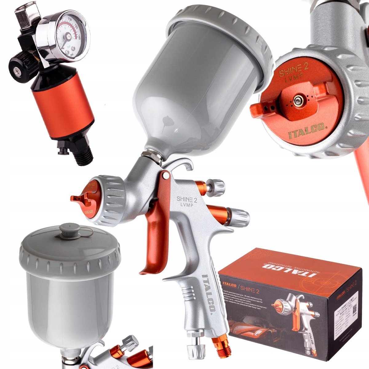 ITALCO SHINE 2 LVMP Spuitpistool 1,3mm met Filterregelaar