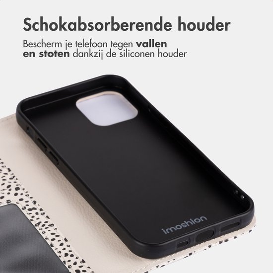 imoshion Hoesje - Geschikt voor Apple iPhone 12 Pro / 12 - Design Bookcase smartphone - Desert Dots