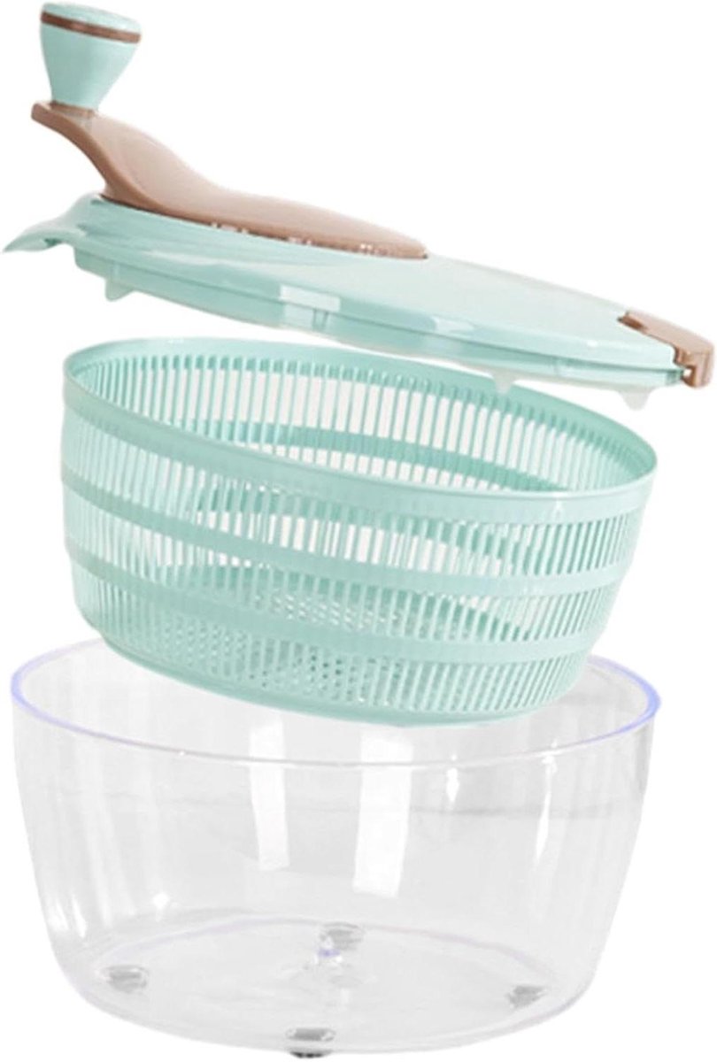 Slacentrifuge - Groente Droger - Groenten Wassen - Eenvoudige Bediening - 650 Gram - Wit