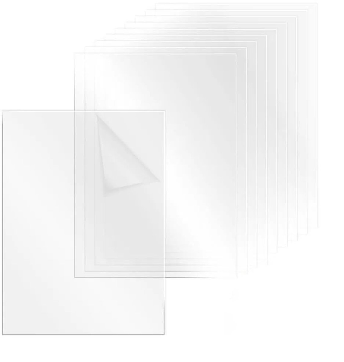 SOUQONE- Tekengrijper 10 Vellen - Zelfklevende Houder - Duurzaam PET - Doorzichtig - Geschikt voor Voertuigen - 20,2 x 13,9 cm - Zelfklevende Bord