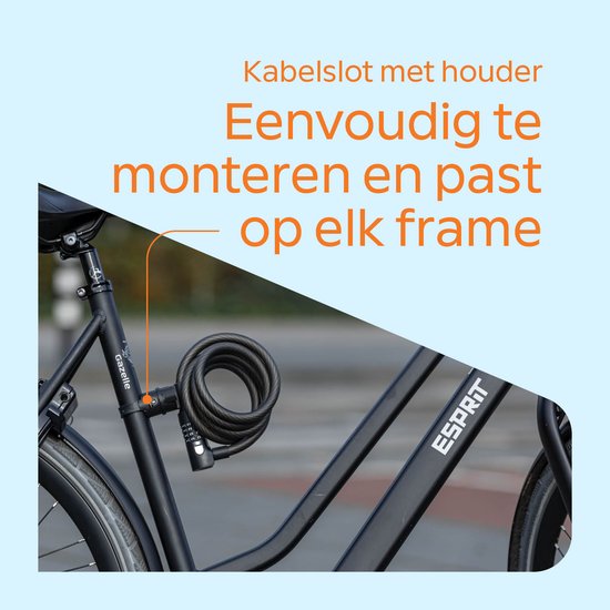 AXA Resolute C10/150 - Kabelslot - Slot voor Fietsen - Code - Gebruiksvriendelijk - 150 cm lang - Diameter 10 mm - Zwart van AXA — afbeelding 4