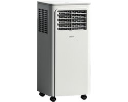 Daity Draagbare airconditioner – 9000 BTU – 3-in-1 airconditioner (koeling, ventilatie en ontvochtiging) – Uitgerust met afvoerkanaal, aansluiting, plat mondstuk en afstandsbediening