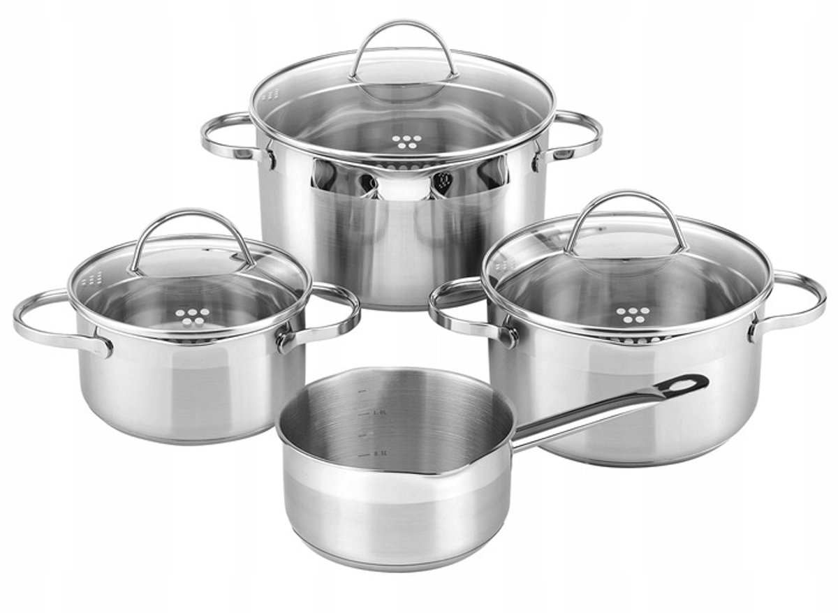 SSW Comfort 7-delige RVS pannenset - Gesicht voor Alle Foruizen