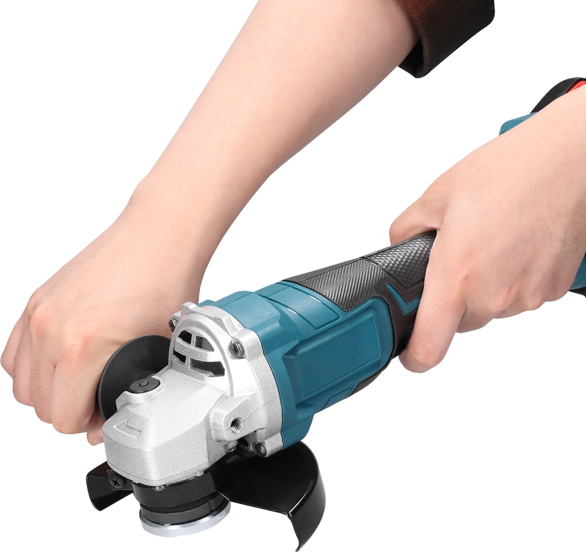 125mm Accu Haakse Slijper – Borstelloze Motor – 2x 1300mAh Accu – Draadloos – Krachtige Snij- en Slijptool