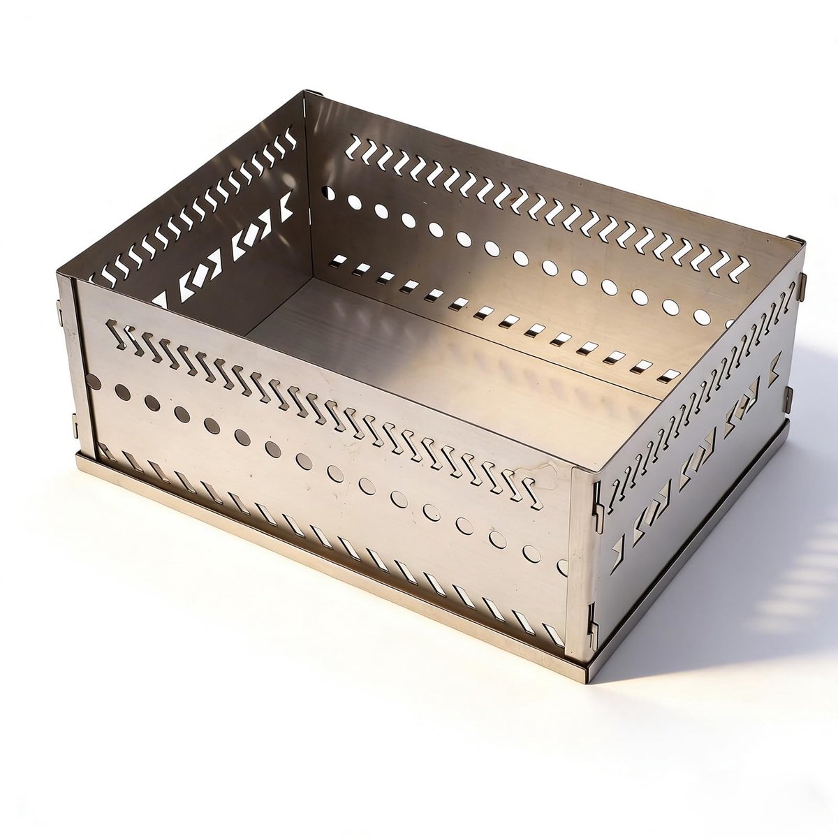 Dailygoods- Saunasthouder Hoge Capaciteit - Draagbare Saunastenkorf - Multifunctioneel - Roestvrij Staal - Tot 50 kg - Ideaal voor Houtkachels - Saunastenenmand
