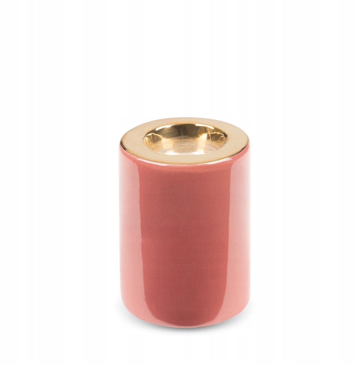 Decoratieve Kaarsenhouder Roze-Goud 8x8x10cm