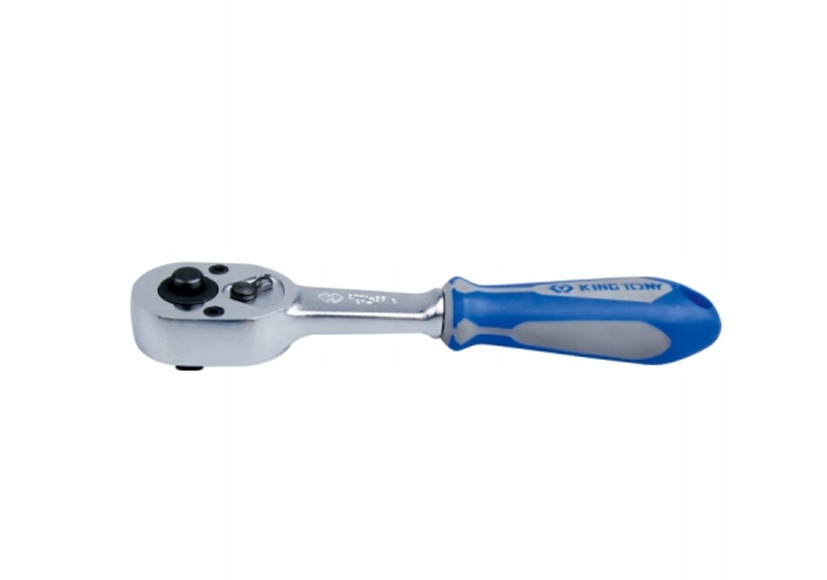 King Tony Ratel 1/4" 24T 130mm met Knop & Vergrendeling