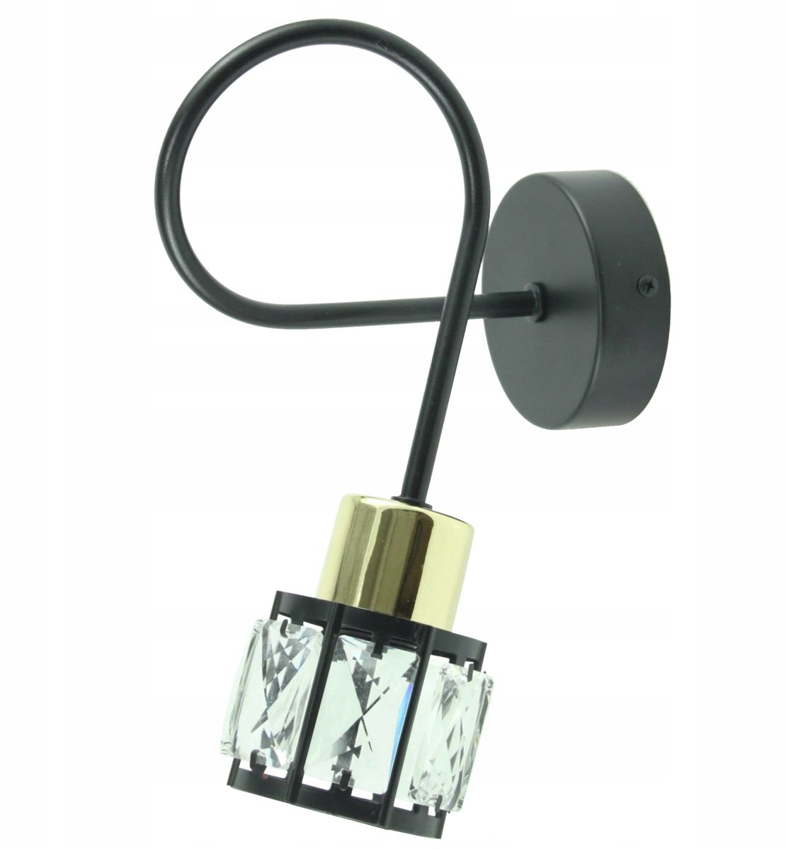 OPIUM 1 Wandlamp Zwart Kristal - Moderne Glamour Stijl