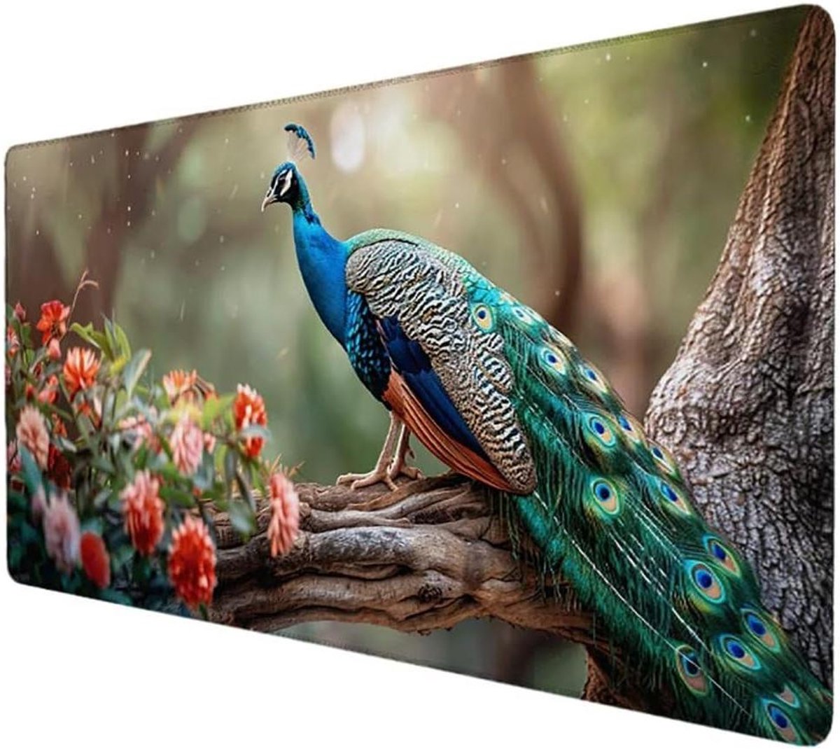 Grote muismat - Bureaumat XL - Bureau organiseren - Gestikte randen - 120x60 cm - Zwart