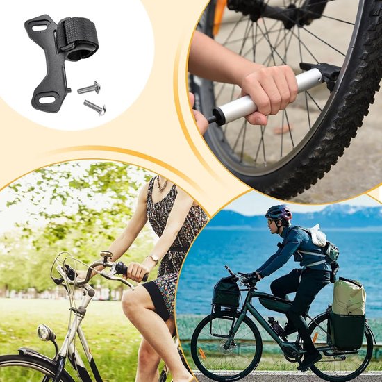 Fietspomp Clip - Pomp Houder - Fiets Onderhoud - Slijtvast Materiaal - 22 mm Diameter - Zwart — afbeelding 3