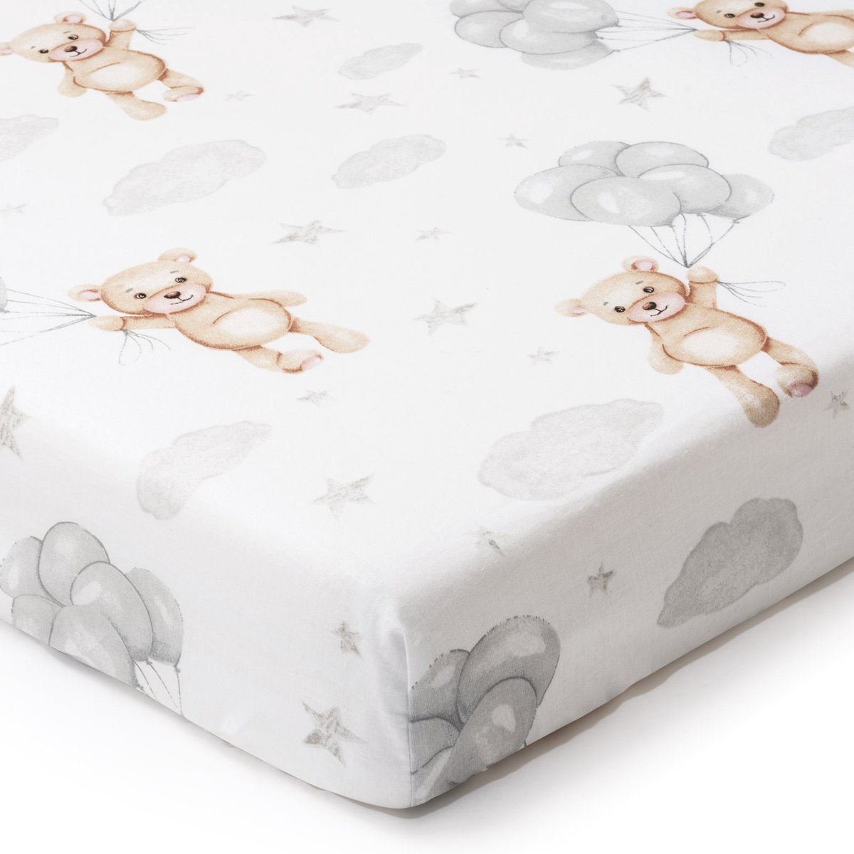 Jukki Katoenen Hoeslaken met Elastiek voor Kinderbedje 140x70cm