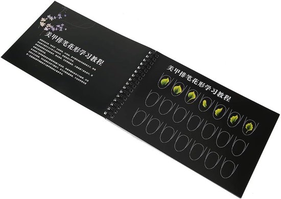 Nagel Oefenboek - Tekenen Sjabloon - Nagelkunst Leren - Kostenbesparend Oefenen - 30 x 20 cm - Zwart — afbeelding 5