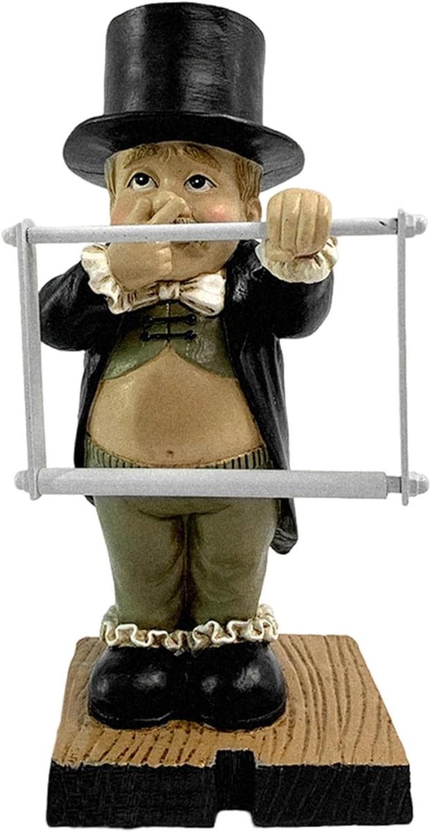 Toiletbutler hars figuur - Grappig beeldje - Huisdecoratie opfrissen - Hilarisch neus vasthoudend ontwerp