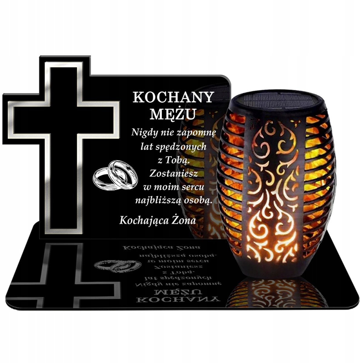 LED Solar Candle XL met Vlameffect - Eeuwige Grafkaars