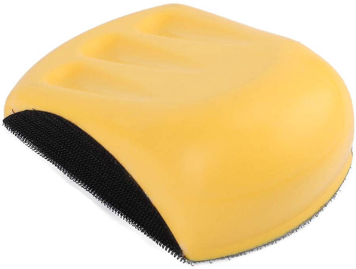 Dailygoods- Handschuurblok Ergonomisch - Schuurblok met Steel - PU-schuim - 125mm - Slijpen/Polijsten - Lichtgewicht 106g