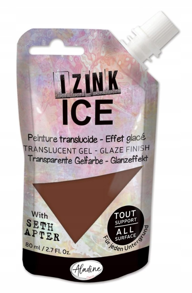 Izink ICE Gelverf Lichtbruin 80 ml - Transparant & Glanzend