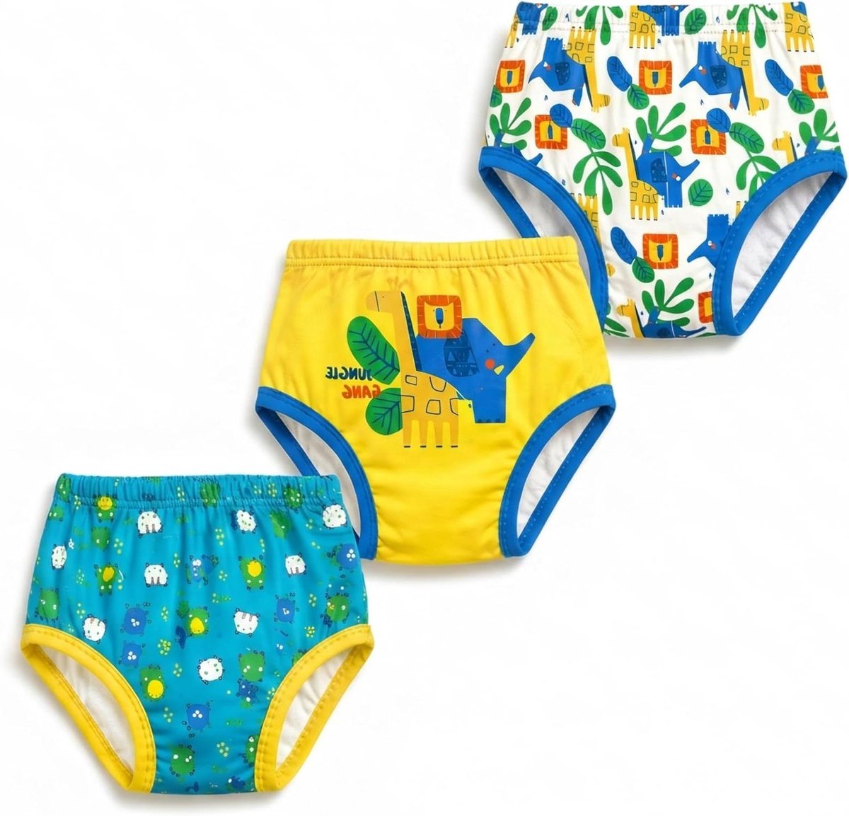 Kinder Trainingsbroekjes - Oefenbroekjes Zindelijkheid - Zindelijkheidstraining - Absorberend Waterdicht - 3 Stuks - Jungle Print