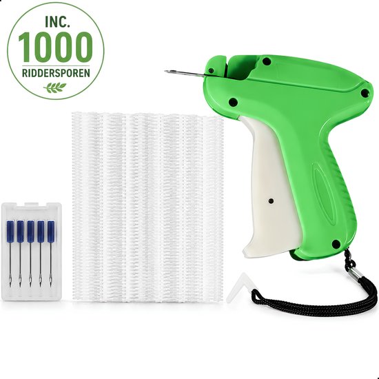 Solud® Textieltang Set van 1000 Riddersporen en 5 naalden - Ridderspoortang - Prijstangen